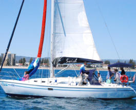 Ready to launch the spinnaker